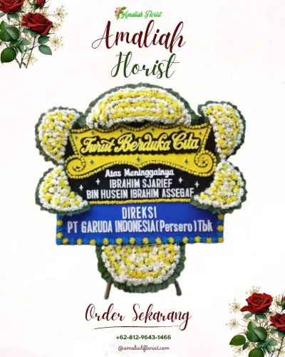 Papan Bunga Duka di Karang Sari