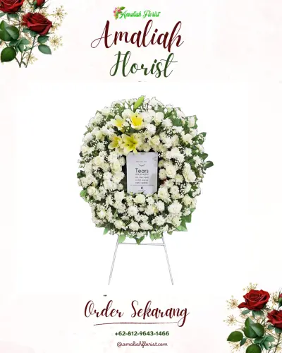 Krans Bunga Duka Cita di Karang Sari